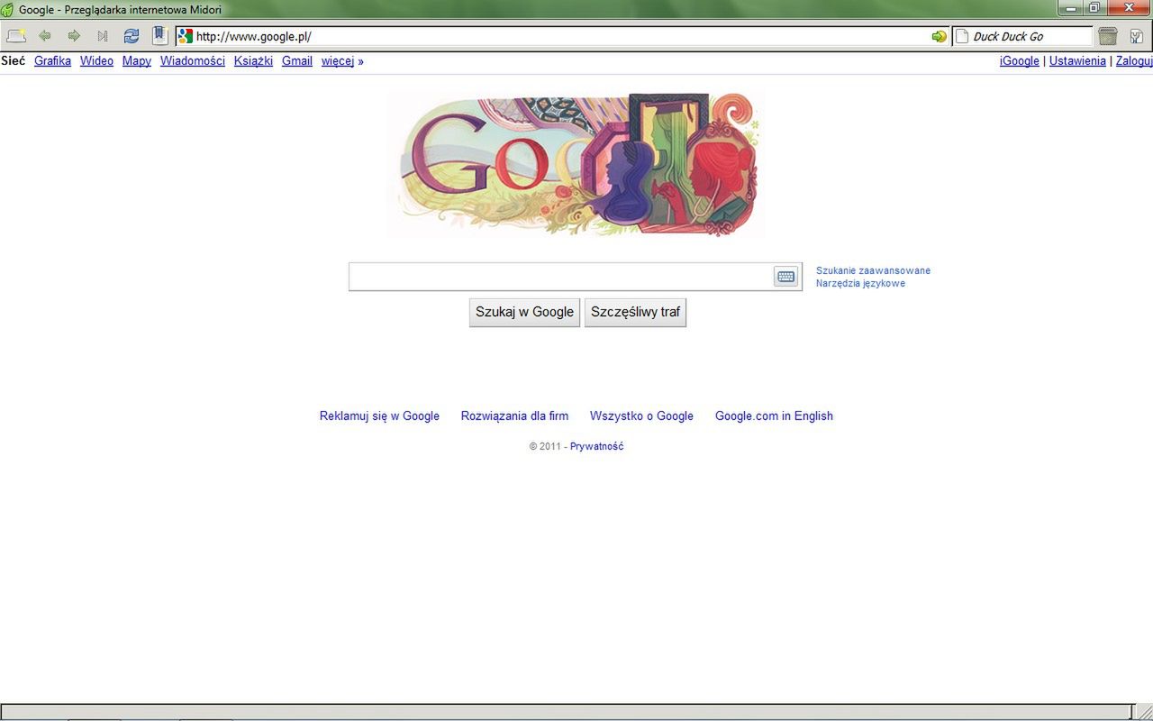 Midori - wyszukiwarka