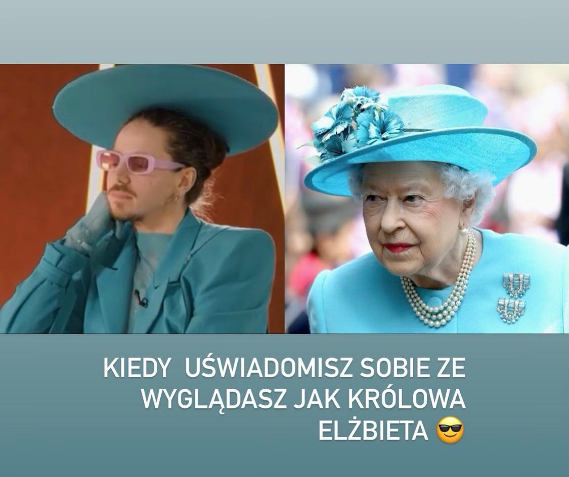 Michał Szpak jak królowa Elżbieta II