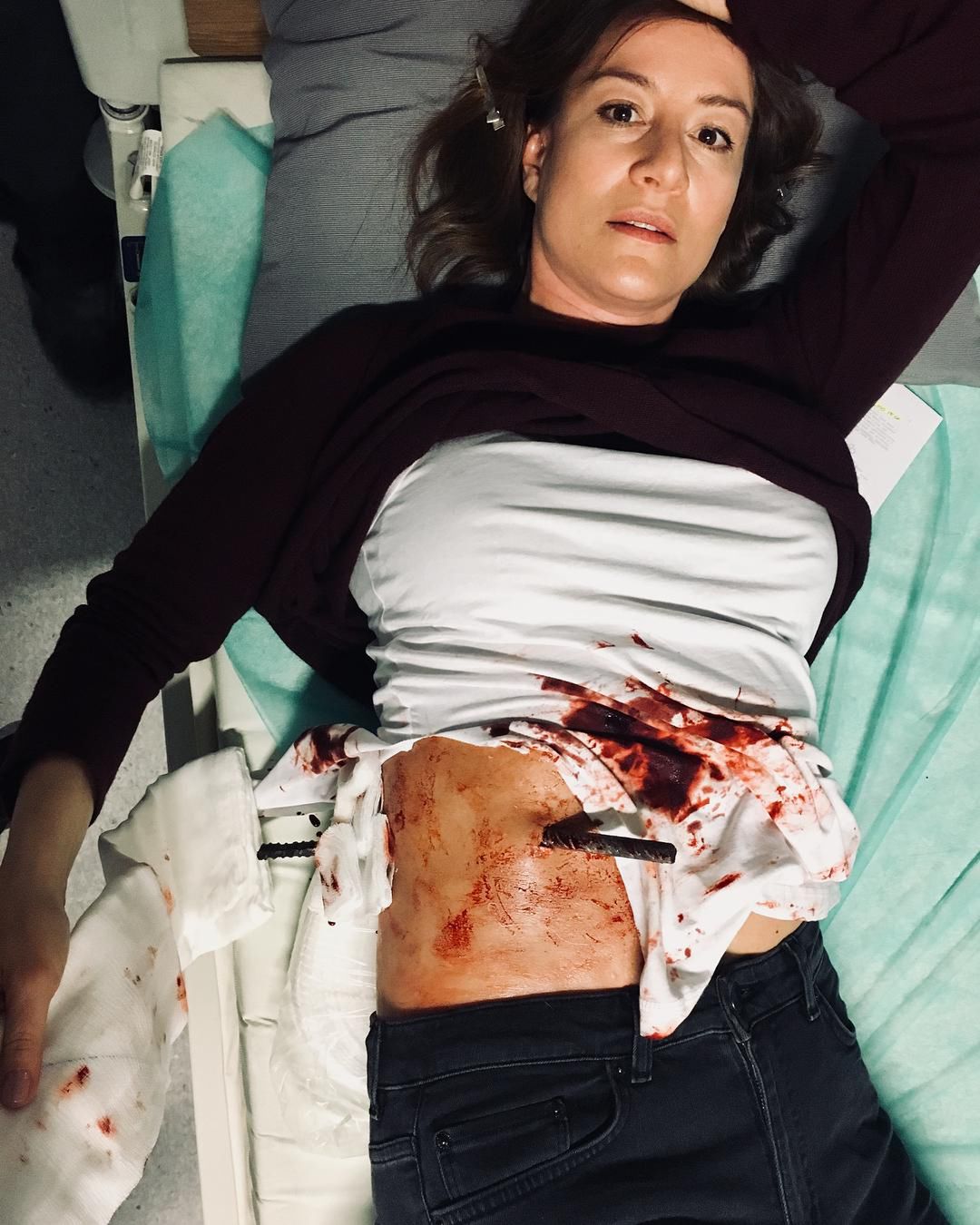 Maja Ostaszewska na planie Diagnozy