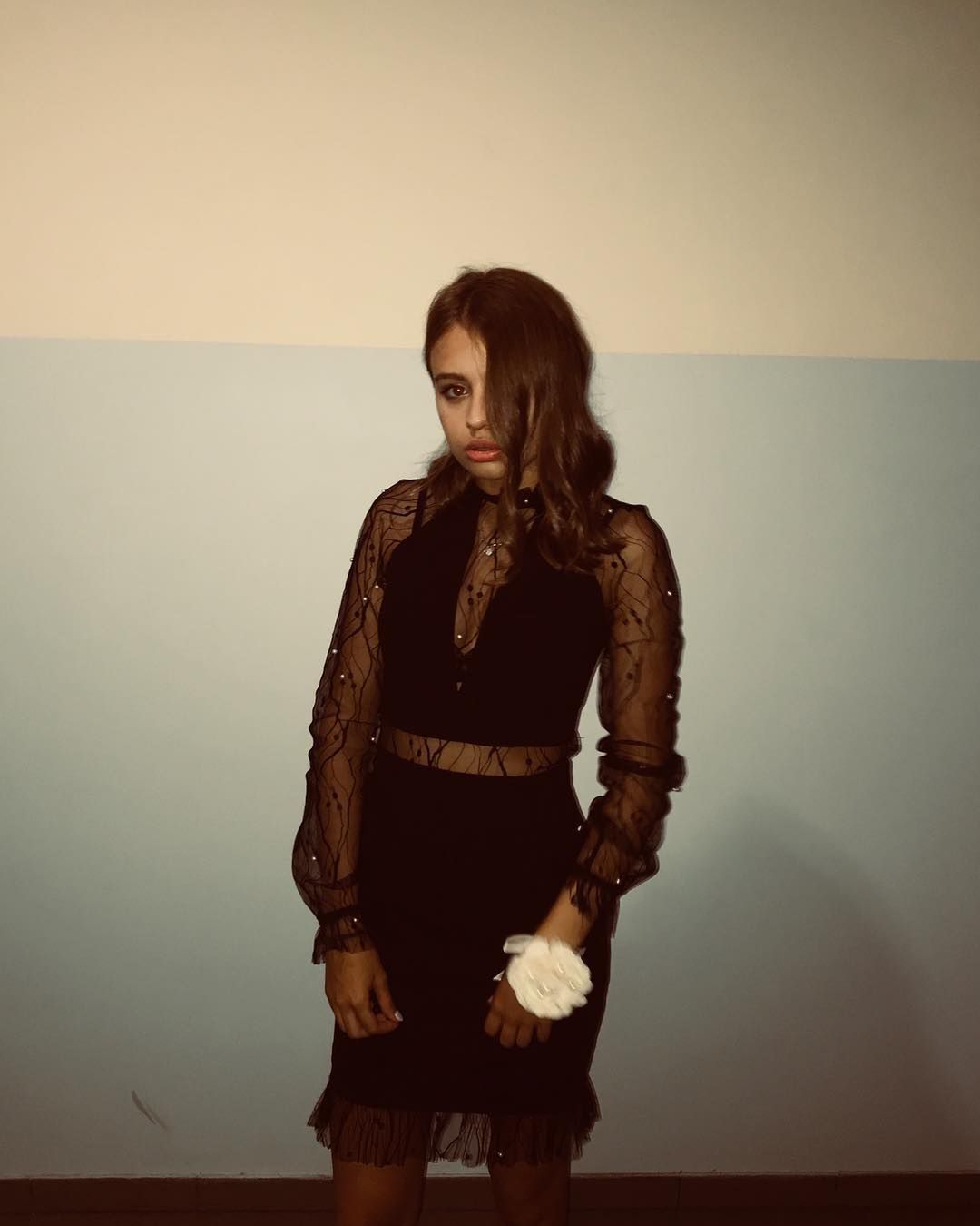 Oliwia Bieniuk w czarnych koronkach