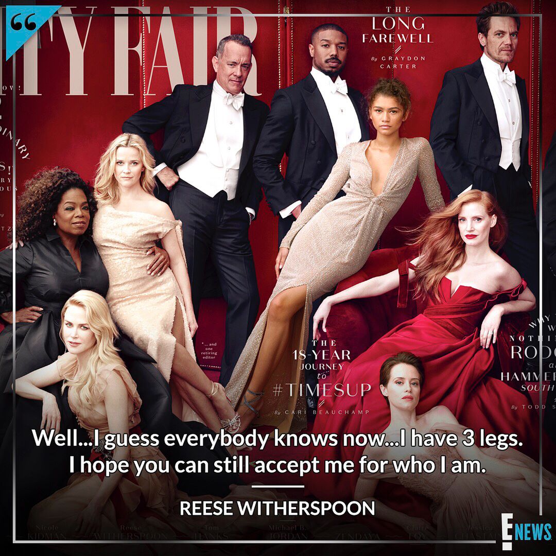 Reese Witherspoon ma trzy nogi na okładce Vanity Fair