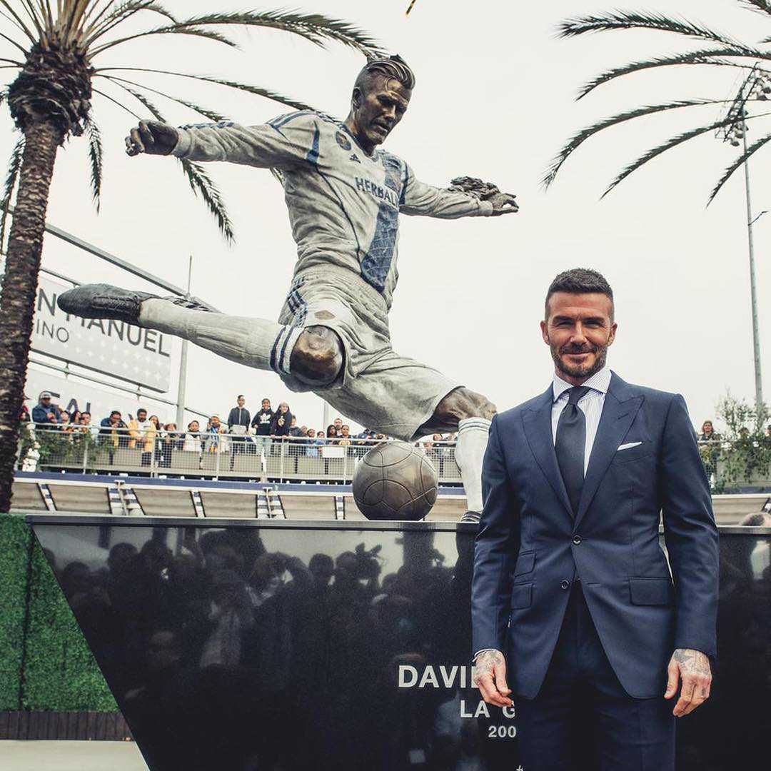 David Beckham i Victoria Beckham odwiedzili Los Angeles Galaxy