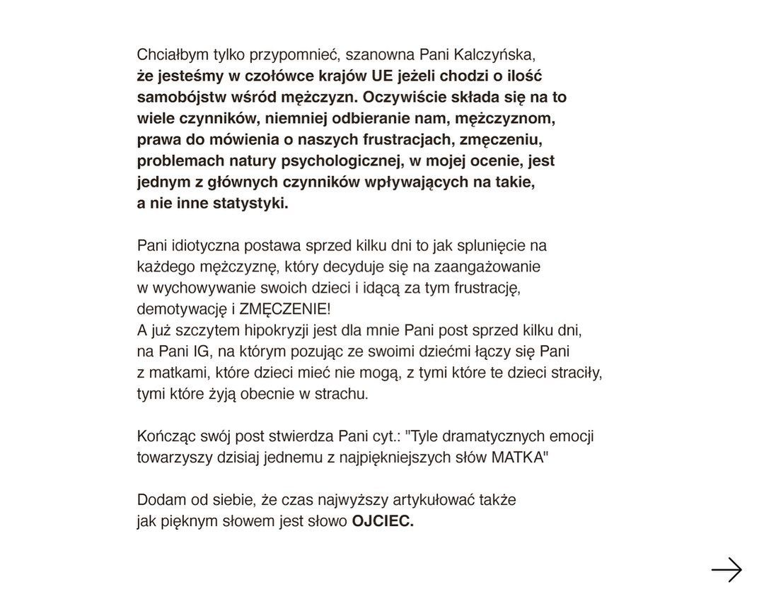 Ekskluzywny Menel odpowiada Annie Kalczyńskiej