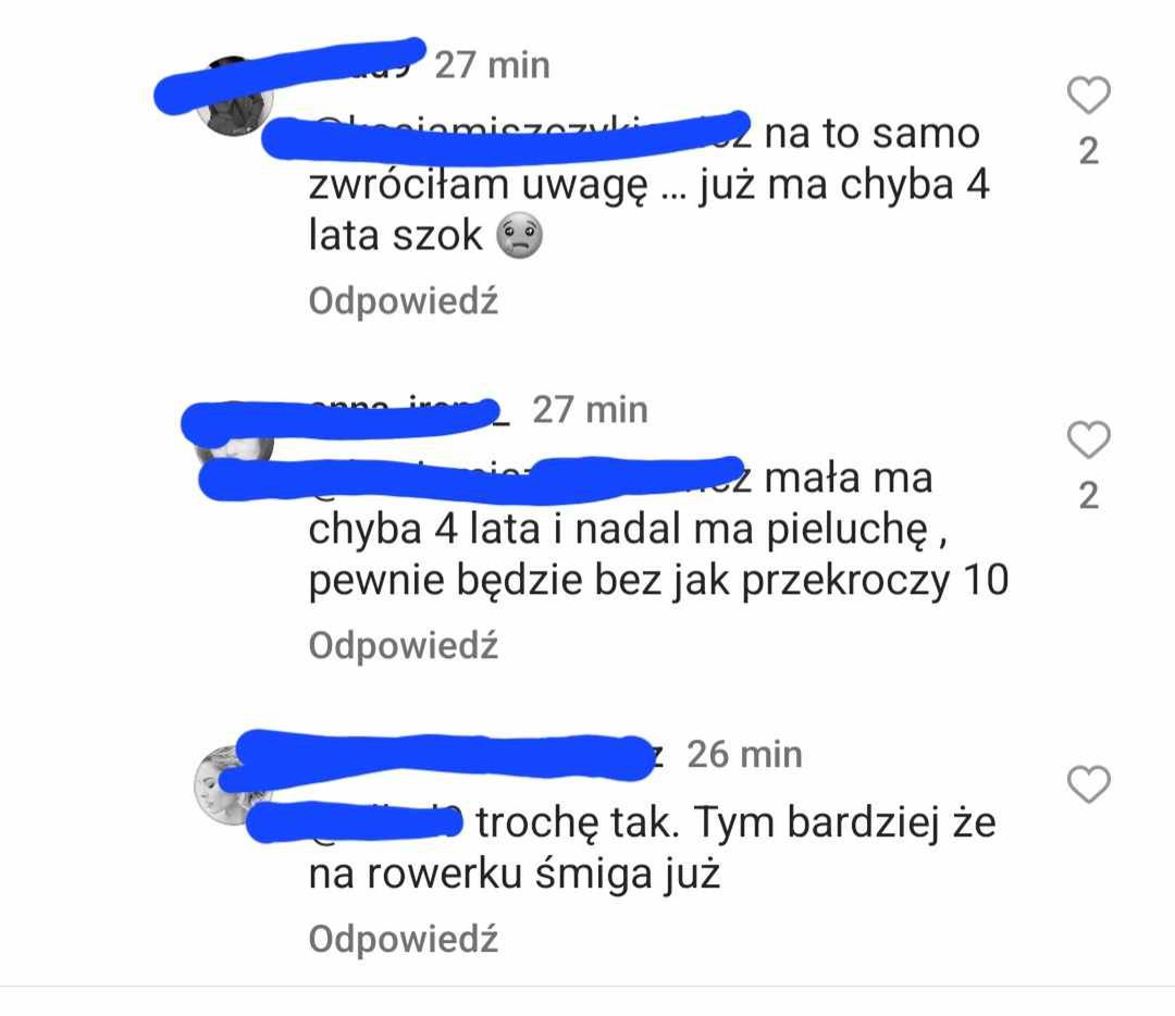 Komentarze pod postem Joanny Krupy