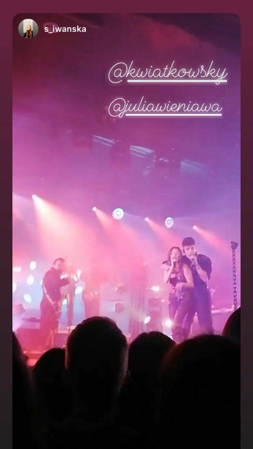 Julia Wieniawa na koncercie Dawida Kwiatkowskiego