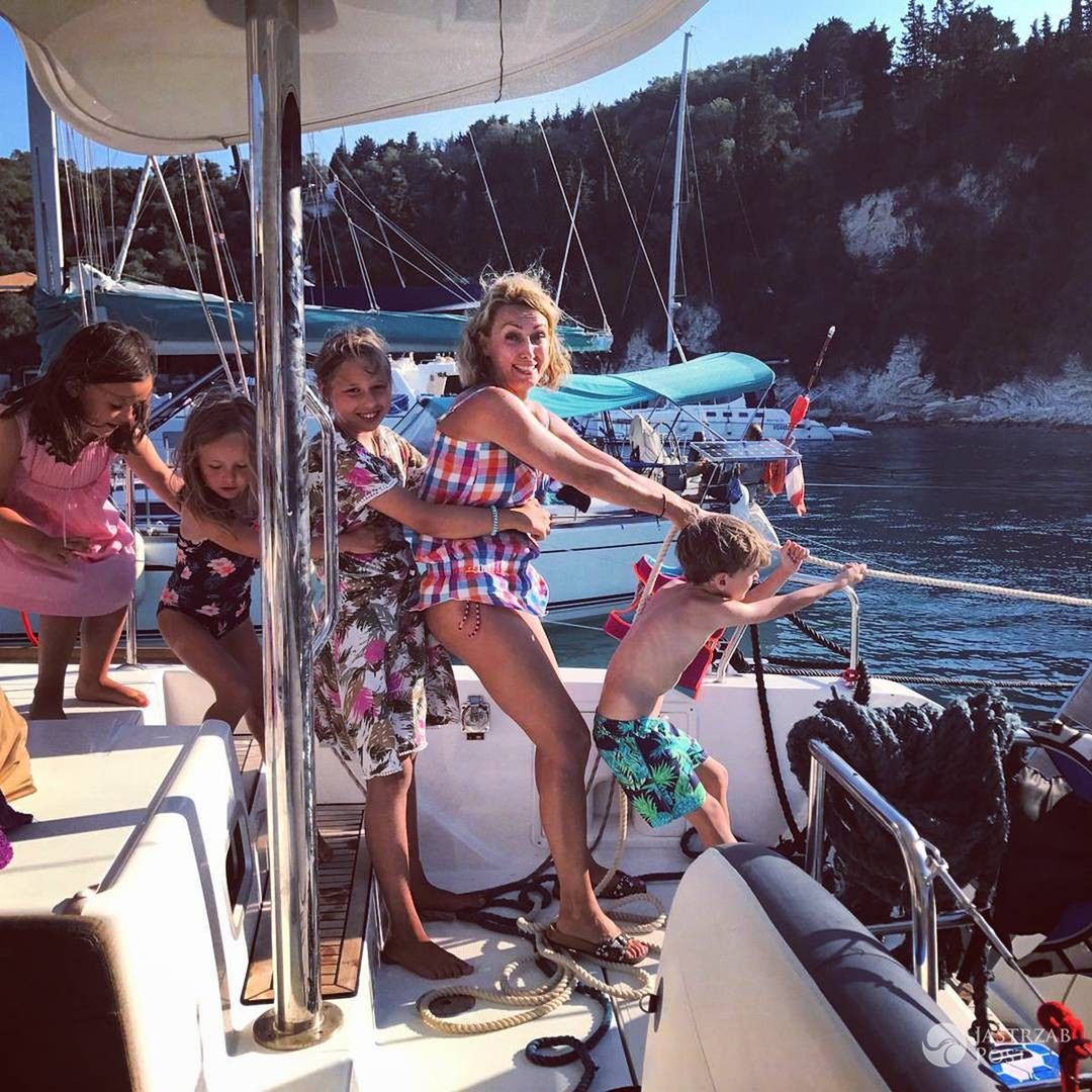 Anna Kalczyńska na wakacjach z dziećmi