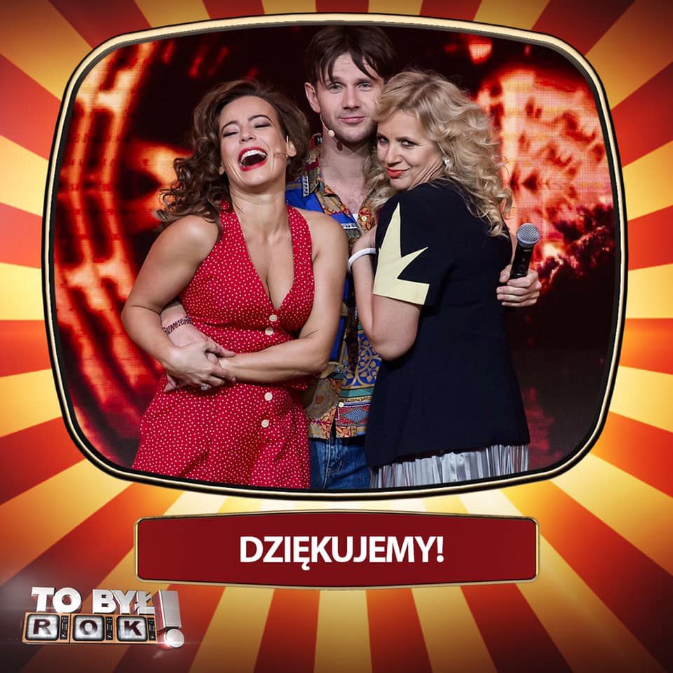 Marzena Rogalska, Anna Mucha i Antek Królikowski w pierwszym sezonie programu "To był rok!".