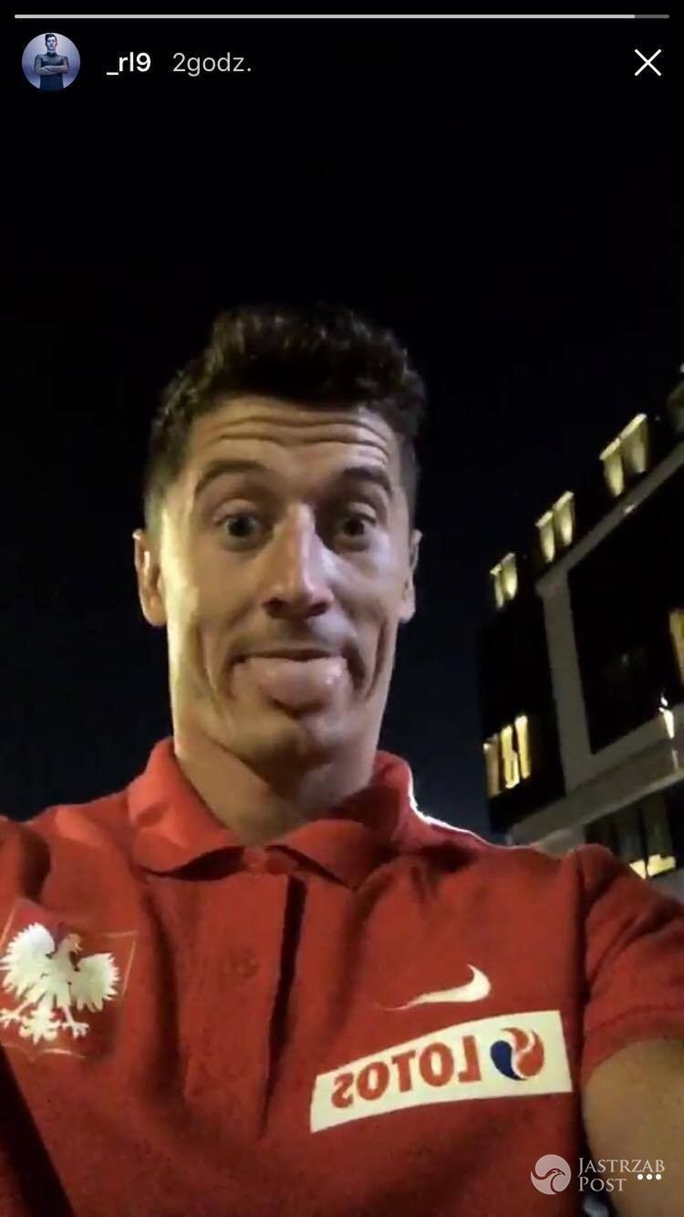 Robert Lewandowski wygłupia się na Instagramie