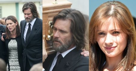 Jim Carrey niesie trumnę byłej dziewczyny (ZDJĘCIA)