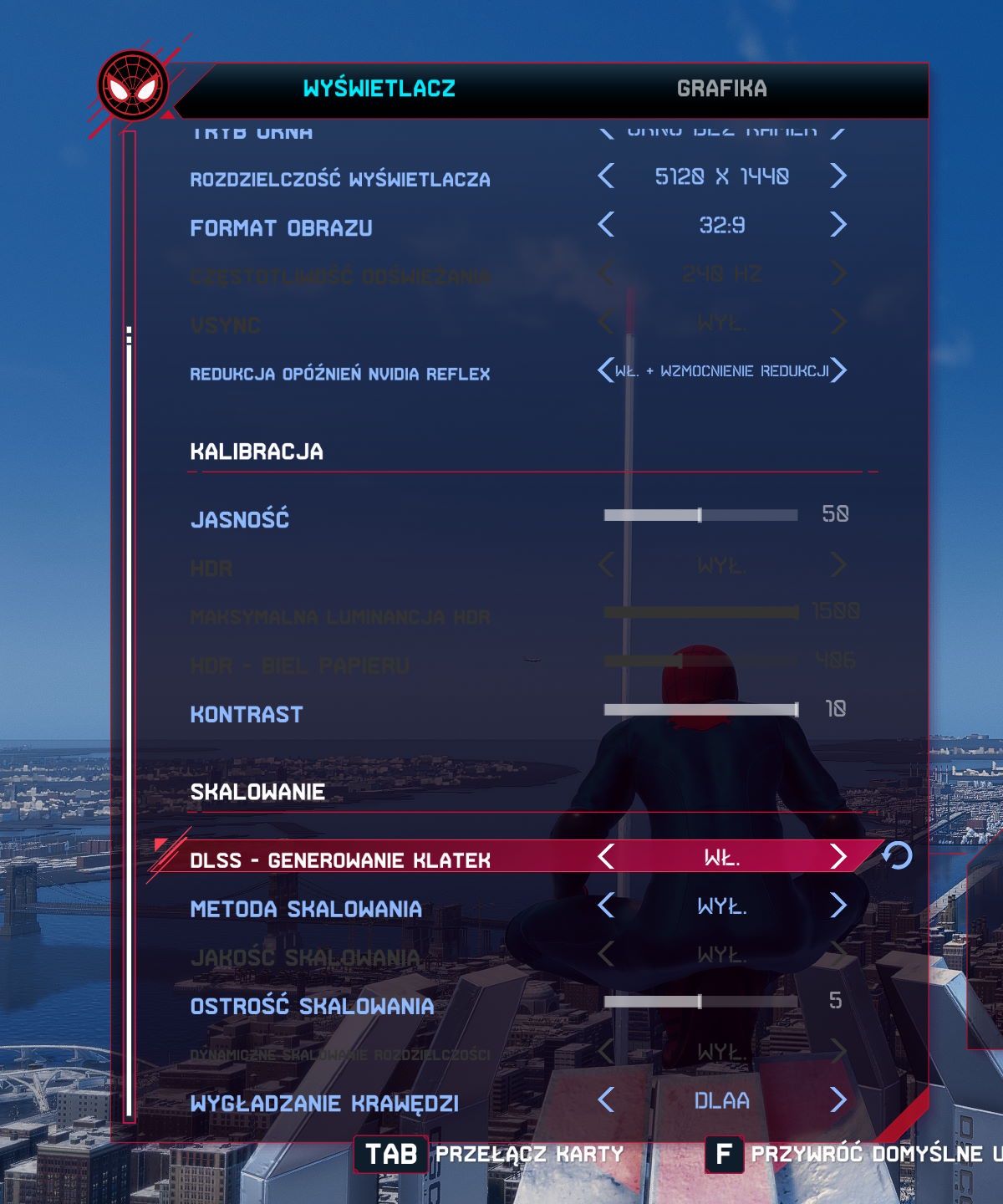 Spider-Man: Miles Morales - ustawienia graficzne 2