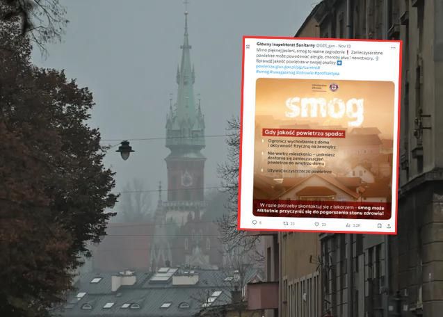 Smog. GIS wydał komunikat. "To realne zagrożenie"