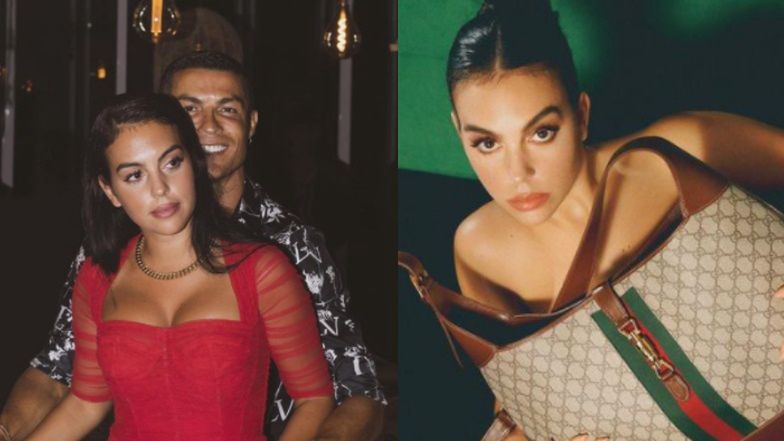 Georgina Rodriguez zasłania się drogą torebką
