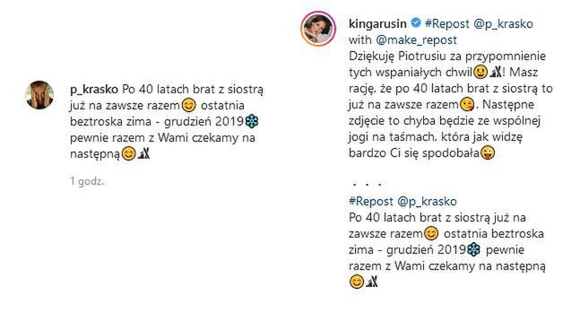 Piotr Kraśko zapewnia, że przyjaźni się z Kingą Rusin