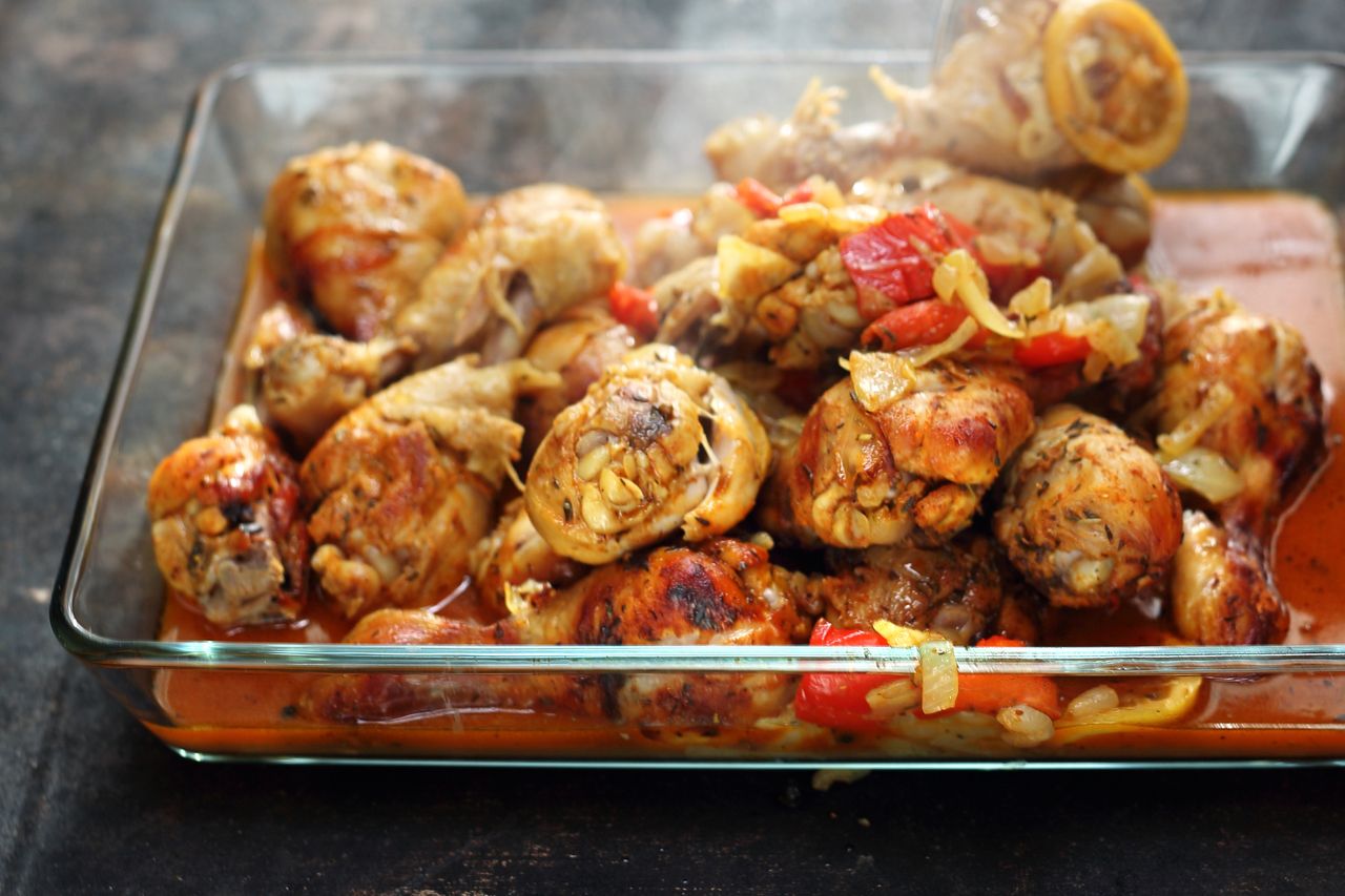 Chicken dinner delight: Baked with mushrooms and savory marinade