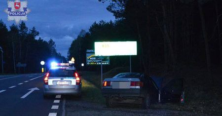 Kierowca zakończył jazdę w rowie, miał ponad 3 promile alkoholu