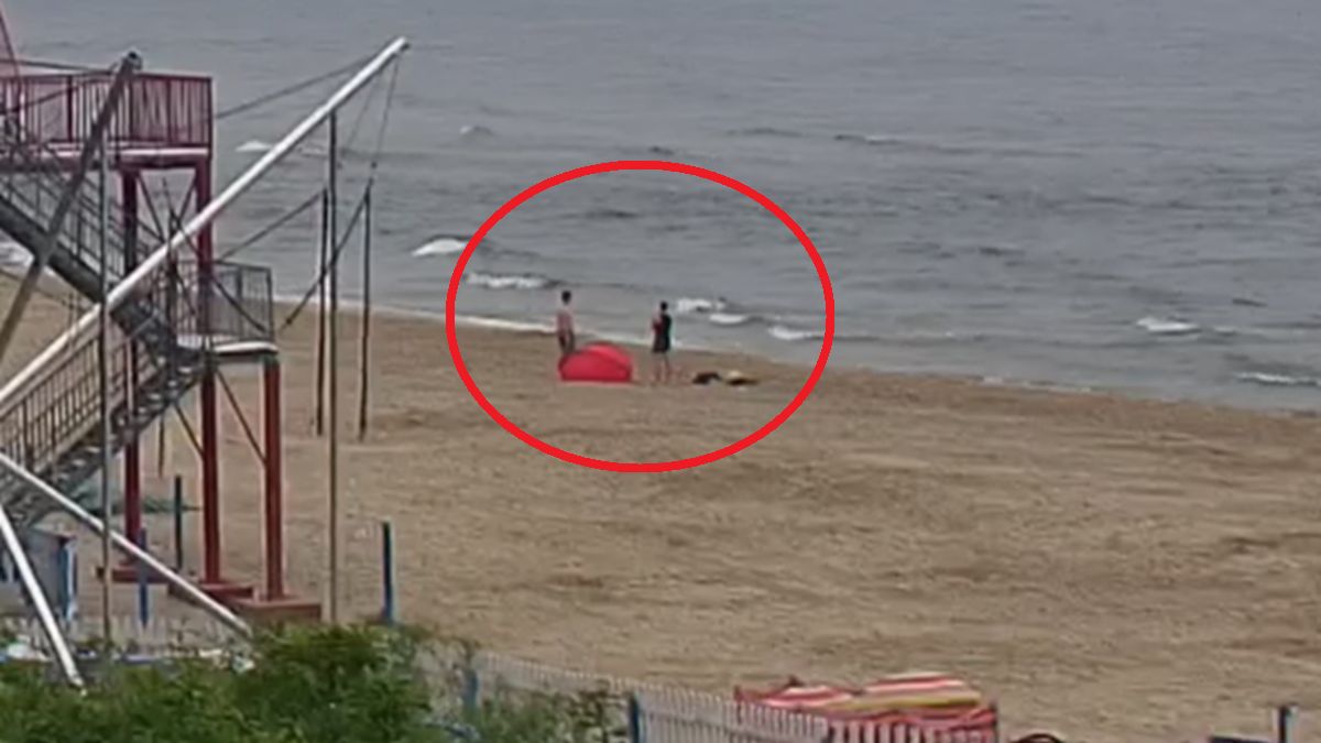 Ujęcie ze Stegny nad Morzem Bałtyckim.