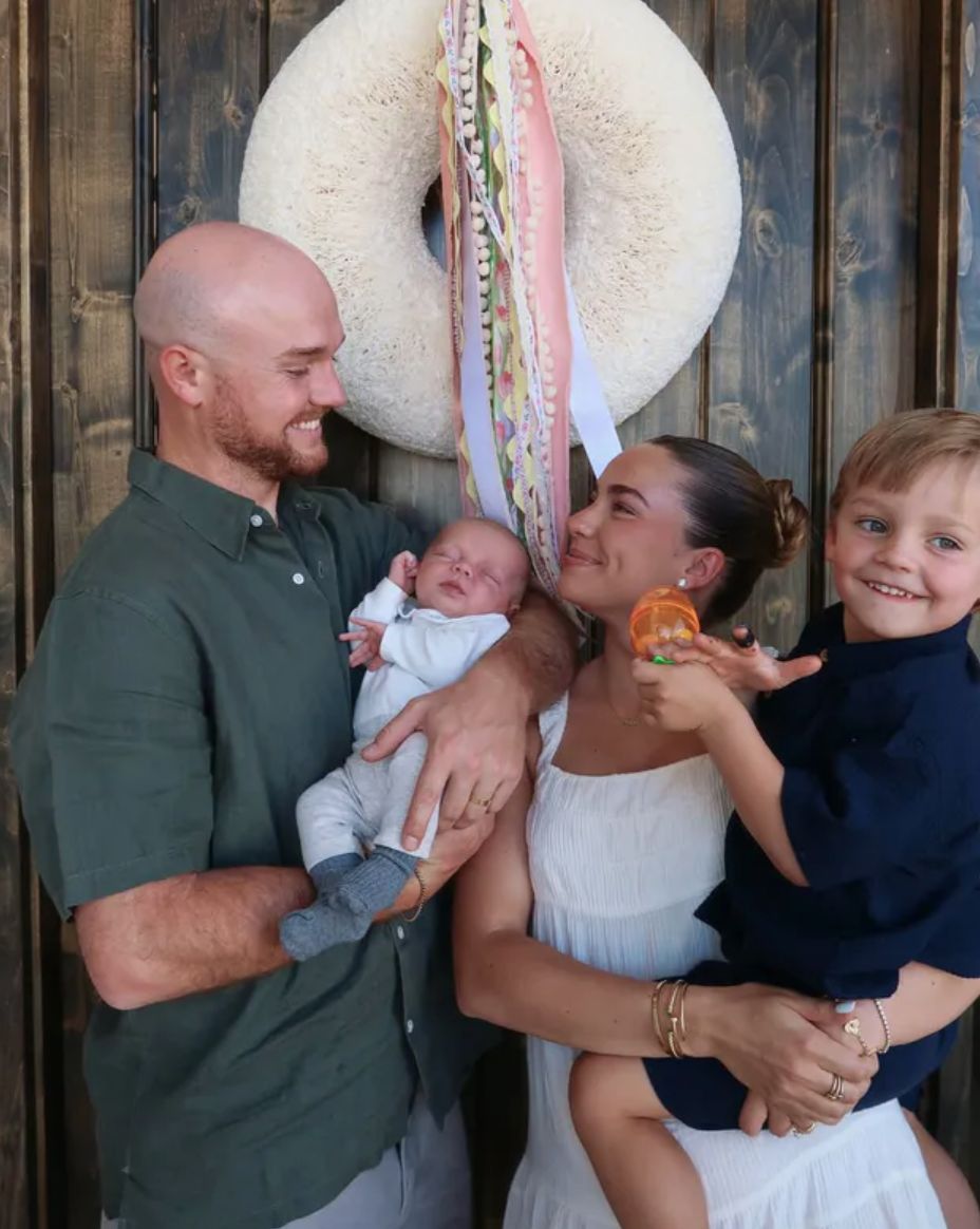 Emilie Kiser z mężem i dziećmi