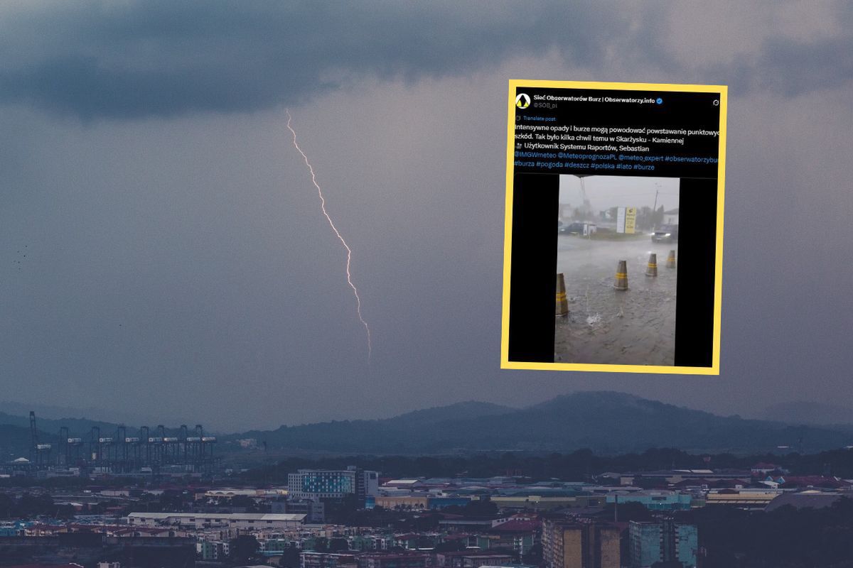 Nawałnice szaleją nad Polską. Ulewa i grad nawiedziły miasta