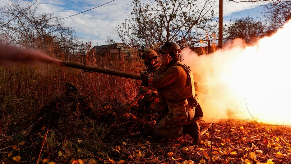 Members of Ukraine's National Guard Omega Special Purpose fire a SPG-9 anti-tank grenade launcher toward Russian troops in the front line town of Avdiivka
Members of Ukraine's National Guard Omega Special Purpose fire a SPG-9 anti-tank grenade launcher toward Russian troops in the front line town of Avdiivka, amid Russia's attack on Ukraine, in Donetsk region, Ukraine November 8, 2023. Radio Free Europe/Radio Liberty/Serhii Nuzhnenko,Image: 821139678, License: Rights-managed, Restrictions: , Model Release: no, Credit line: RFE/RL/SERHII NUZHNENKO / Reuters / Forum
RFE/RL/SERHII NUZHNENKO / Reuters / Forum
war