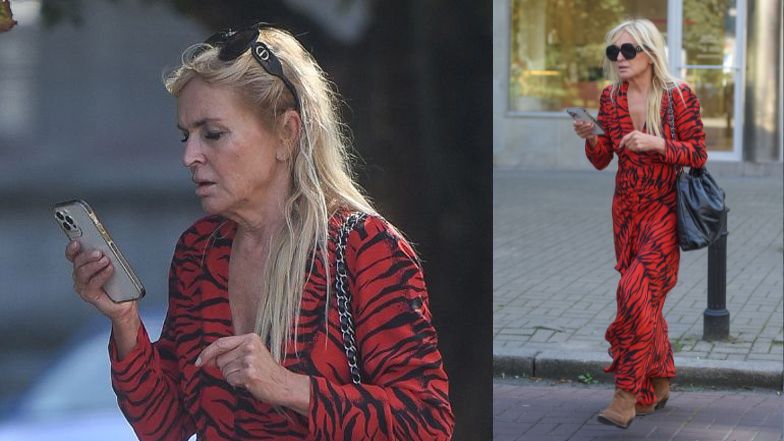 Monika Olejnik paraduje po mieście w "drapieżnej" sukni