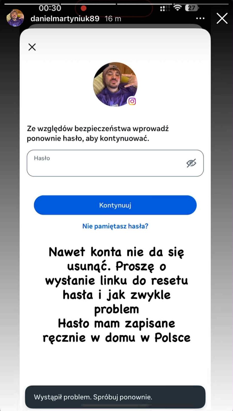 Nocne wpisy Daniela Martyniuka