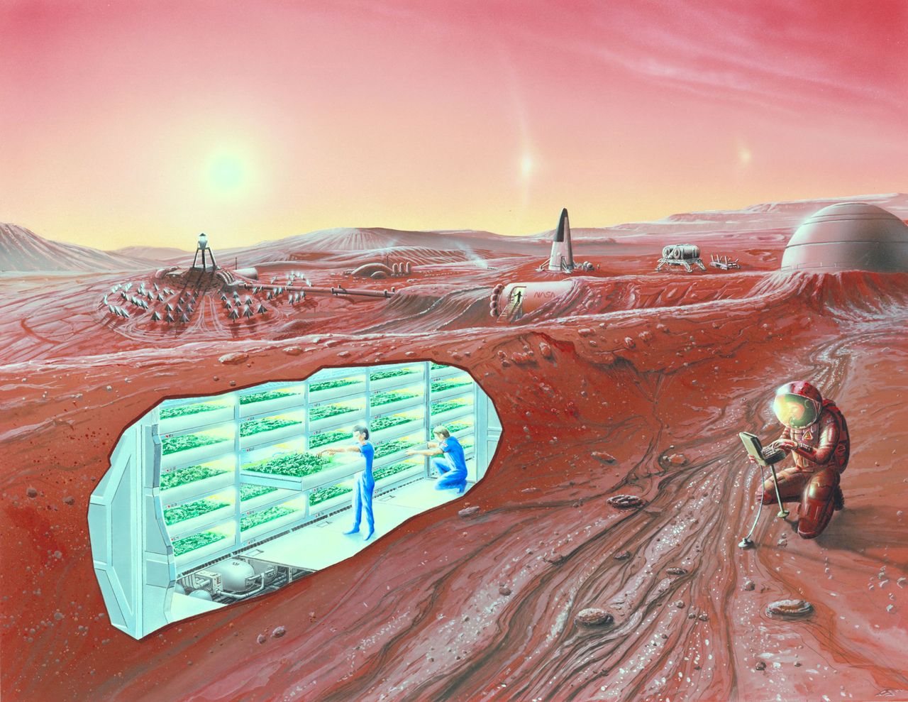 Wizualizacja osady na Marsie