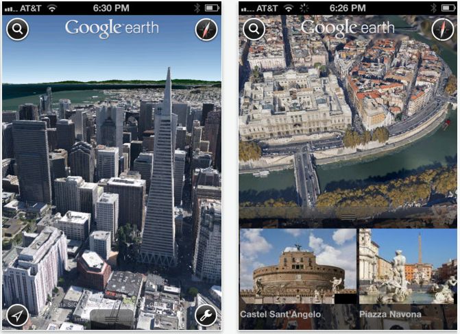 Google Earth 7.0 z mapami 3D dla iOS 2