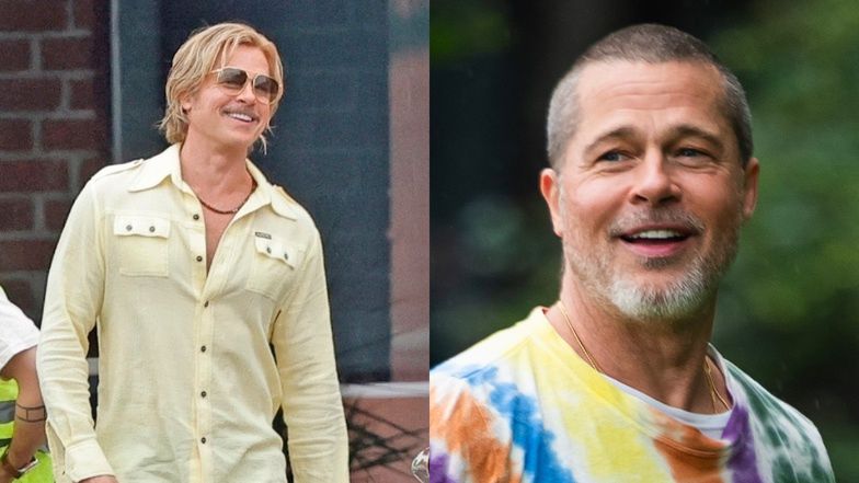 Odmłodzony Brad Pitt na planie filmowym