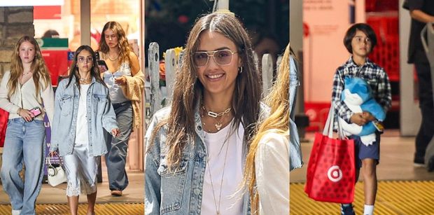 Jessica Alba świętuje Dzień Matki z trójką swoich pociech. Fajna rodzinka? (ZDJĘCIA)