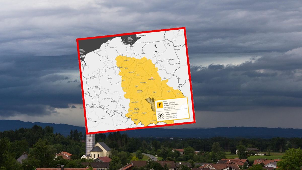 IMGW ostrzega przed burzami i intensywnymi opadami deszczu