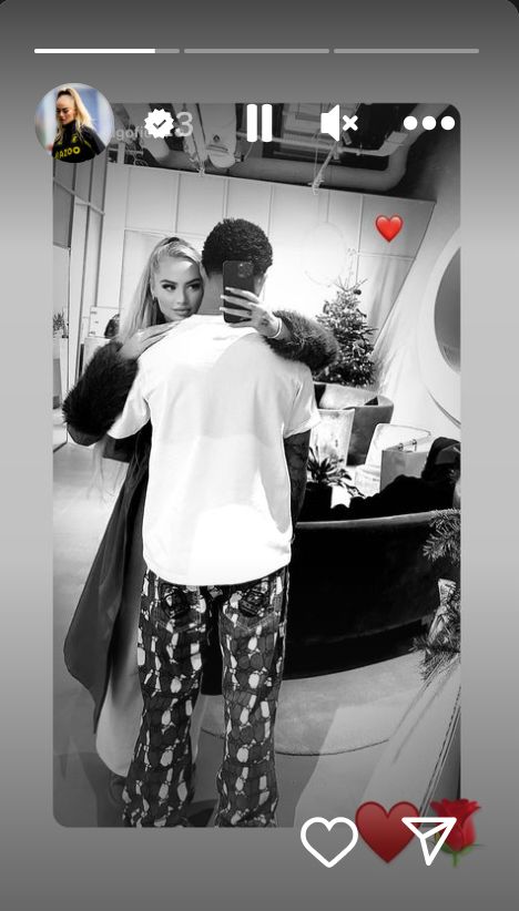 Alisha Lehmann and Douglas Luiz posted pictures together.