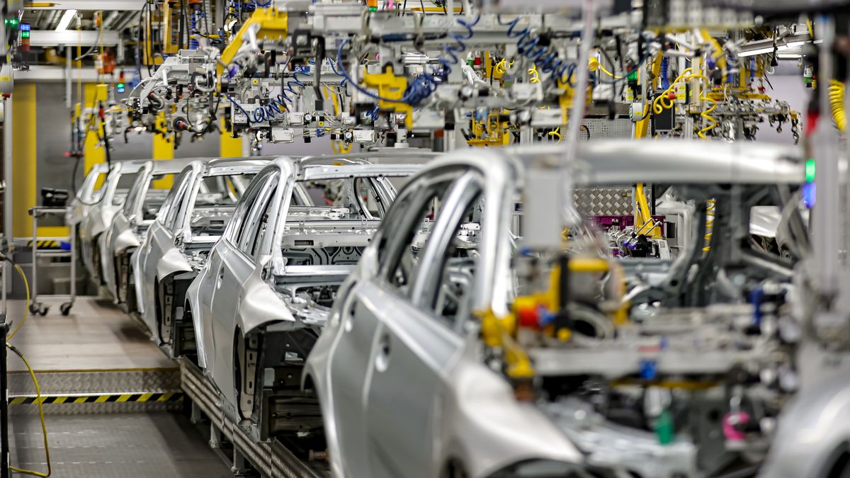 MUNICH, GERMANY - DECEMBER 05: A look at the body shop finish during German Chancellor Olaf Scholz visits the BMW Group car factory on December 05, 2023 in Munich, Germany. His visit is taking place as Scholz's government wrestles with a federal budget crisis stemming from a recent Federal Constitutional Court ruling. (Photo by Leonhard Simon/Getty Images)