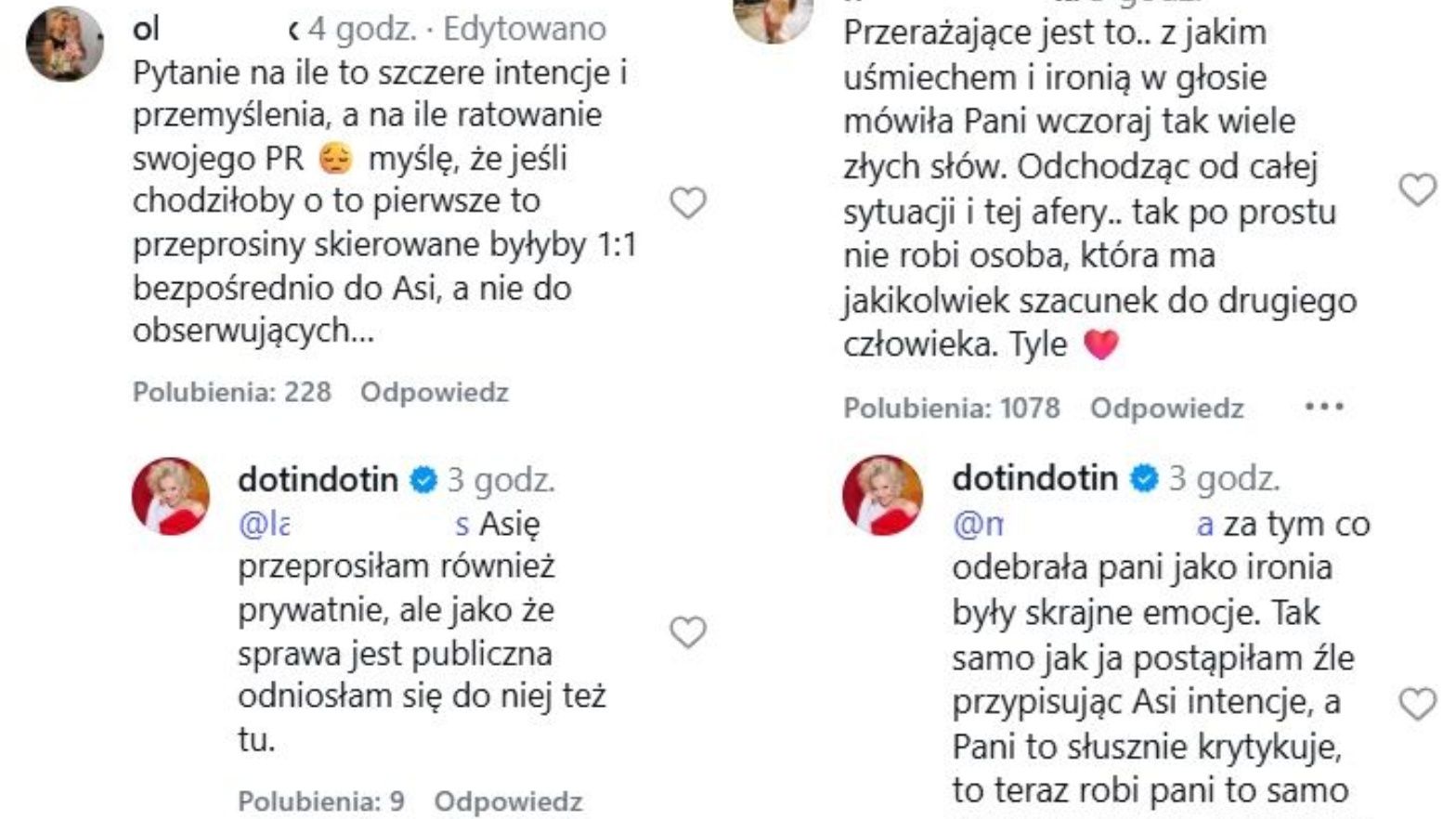 Komentarze pod filmem z przeprosinami Doroty Szelągowskiej