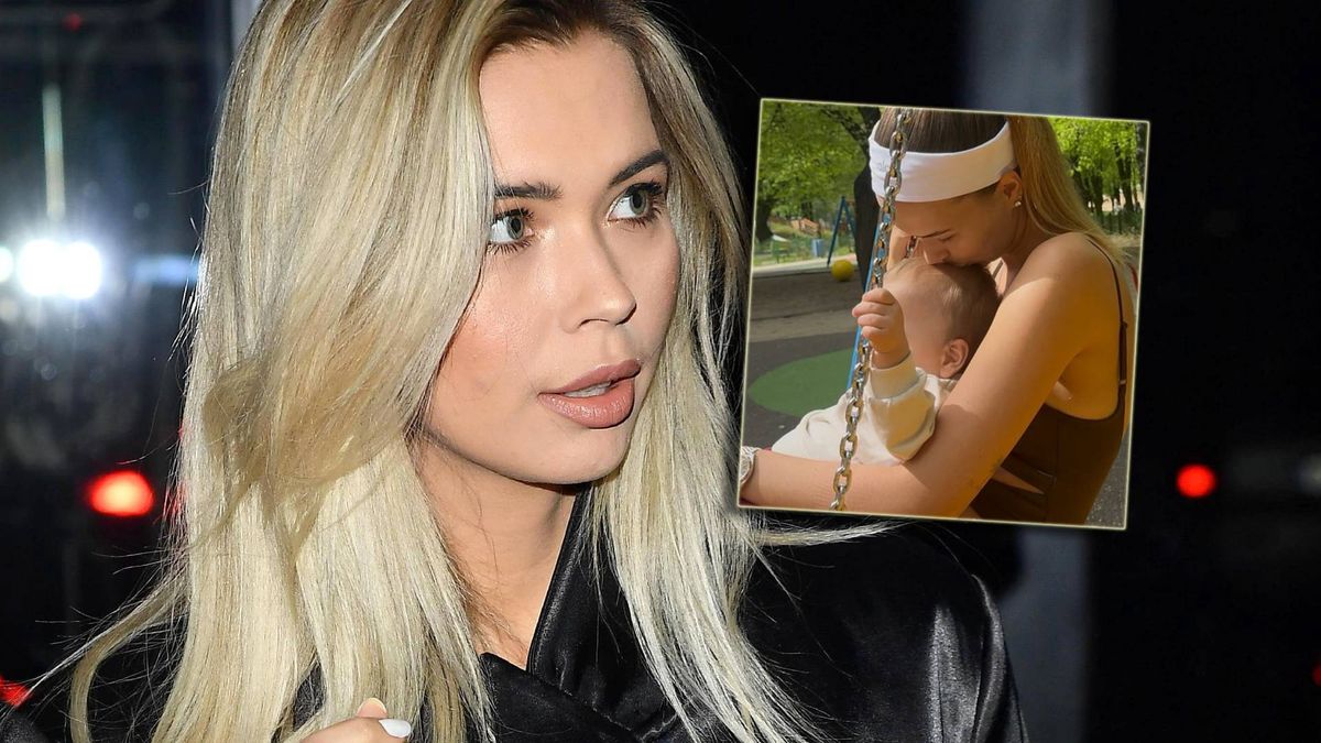 Sandra Kubicka z synkiem