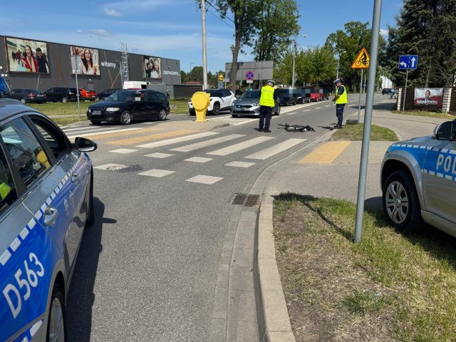 Fot. Licencjodawca. Potrącenie rowerzystki w Parczewie