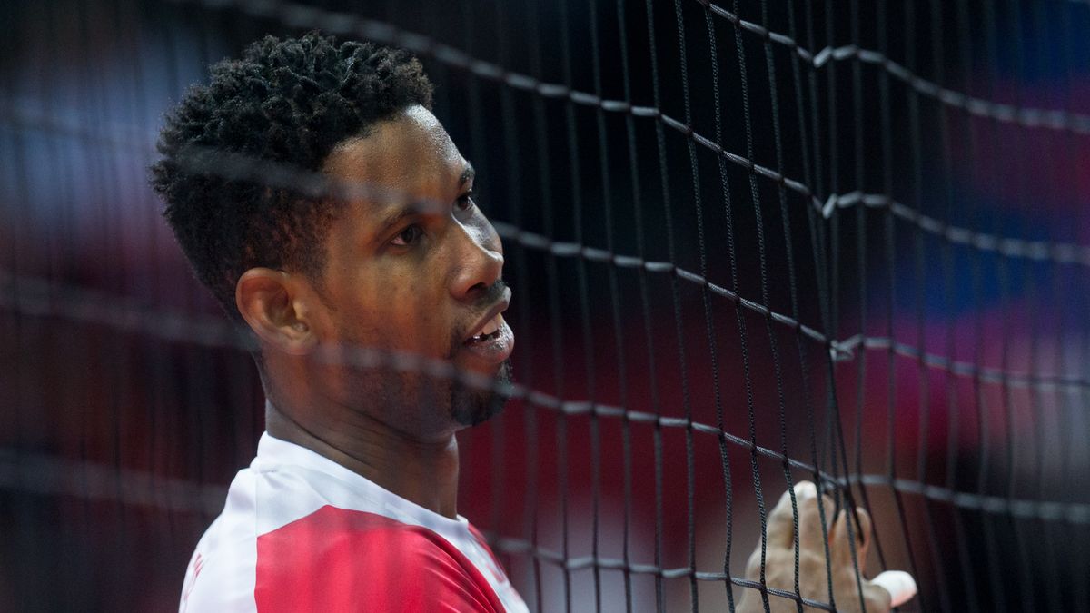 Wilfredo Leon (POL) during the CEV Eurovolley 2021 match between Poland v Serbia, in Katowice, Poland, on September 19, 2021. (Photo by Foto Olimpik/NurPhoto via Getty Images)