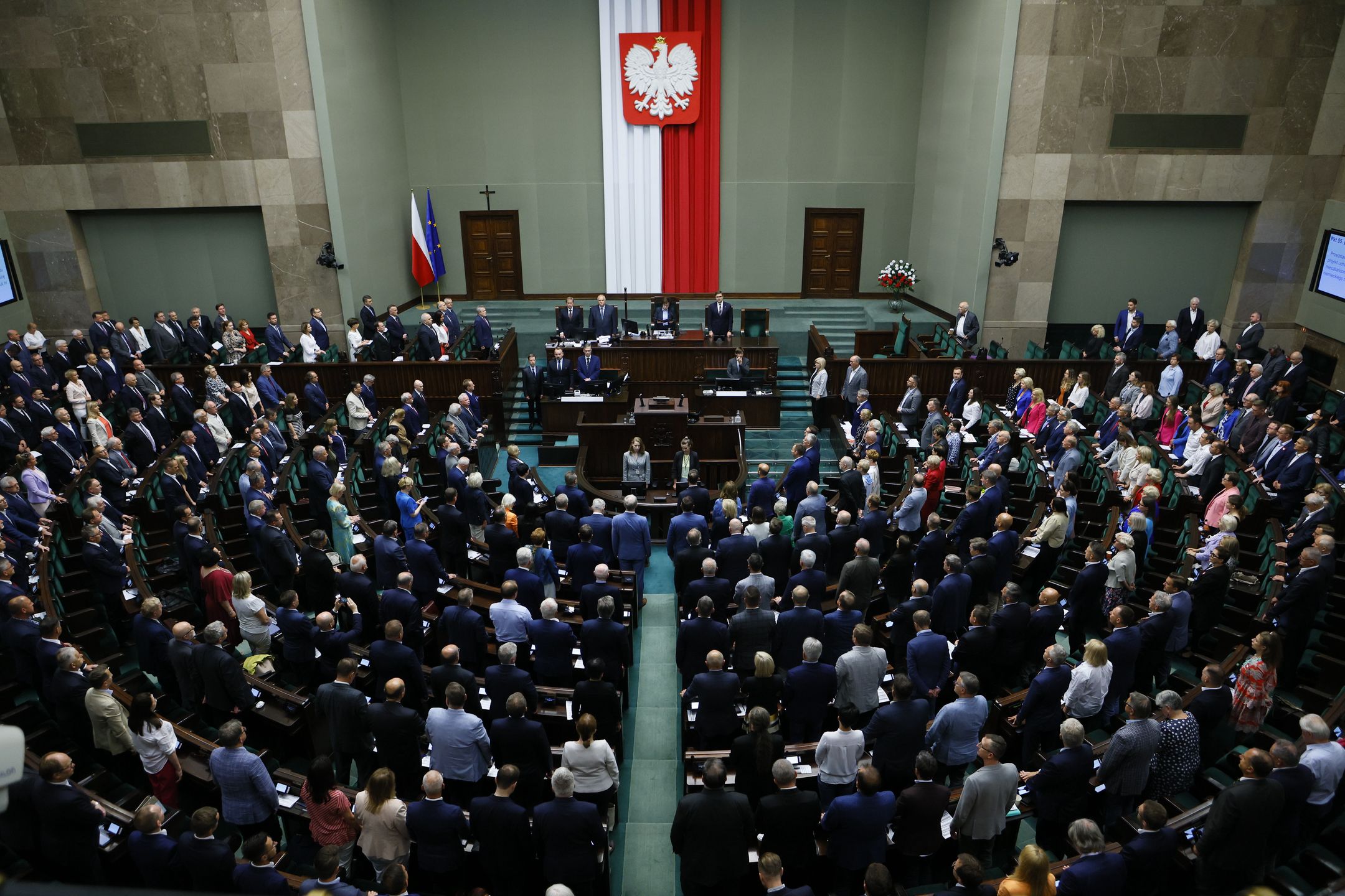 79. posiedzenie Sejmu IX kadencji
Warszawa 13.07.2023 Trzeci dzien 79. posiedzenia Sejmu IX kadencji. Poslowie podczas wieczornego bloku glosowan.,Image: 788926334, License: Rights-managed, Restrictions: , Model Release: no, Credit line: Jacek Szydlowski / Forum
Jacek Szydlowski / Forum
Sejm, posiedzenie, obrady, sejmowe, 79, 9, kadencja, IX, polityka, politycy, poslowie, glosowania, parlament, sala, obrad, plenarna, widok, ogolny