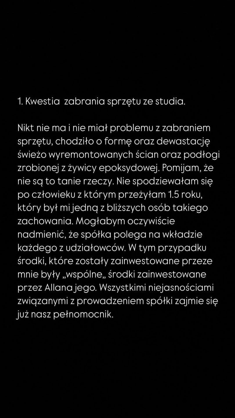Była dziewczyna Allana Krupy reaguje na jego oświadczenie