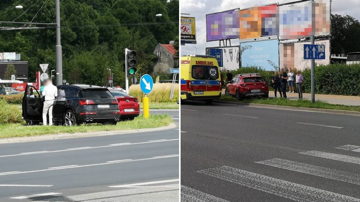 Dwie kolizje w niedługim odstępie czasu na rondzie Dmowskiego