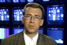 Maciej Orłoś w "Teleexpressie" w latach 90.