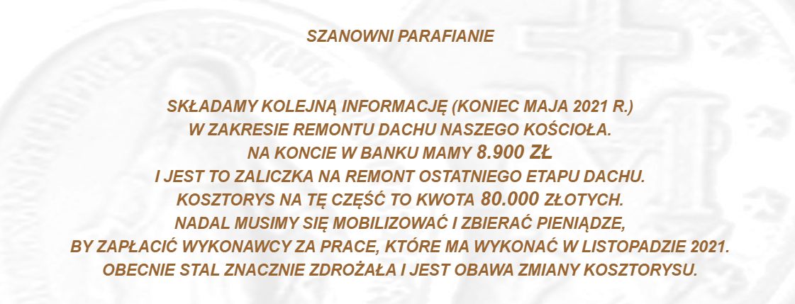 Ciągowice. Tegoroczna "kolęda" to także datki na remont dachu 