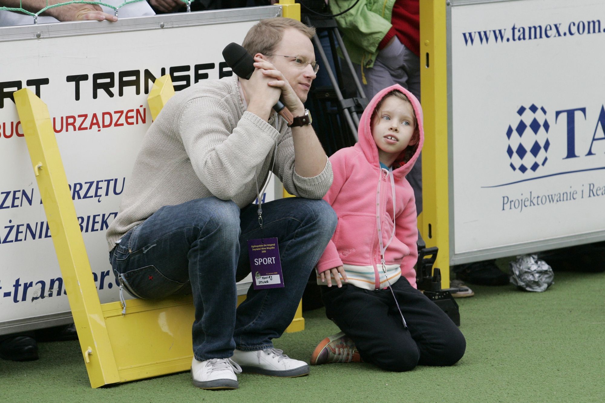 Maciej Stuhr z córką