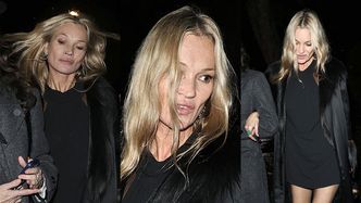 Kate Moss ZABALOWAŁA na hucznej balandze na cześć Kim Kardashian. Do taksówki prowadziła ją koleżanka. Miło?