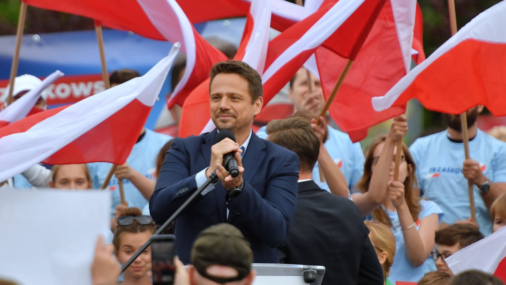 Rafał Trzaskowski na wiecu wyborczym w Szczecinie / fot. Marcin Bielecki