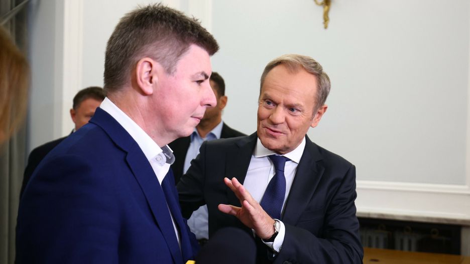 Jan Grabiec i Donald Tusk