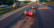 Wypadek na autostradzie A4. Ciężko ranna motocyklistka trafiła do szpitala