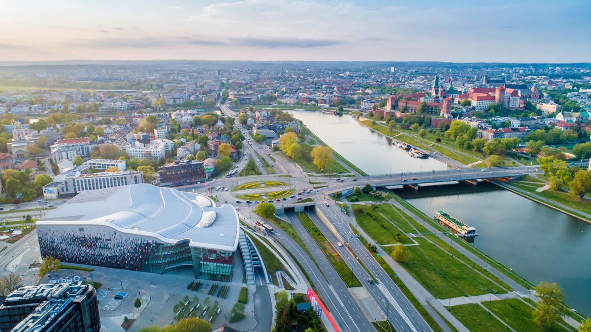 Kraków z lotu ptaka