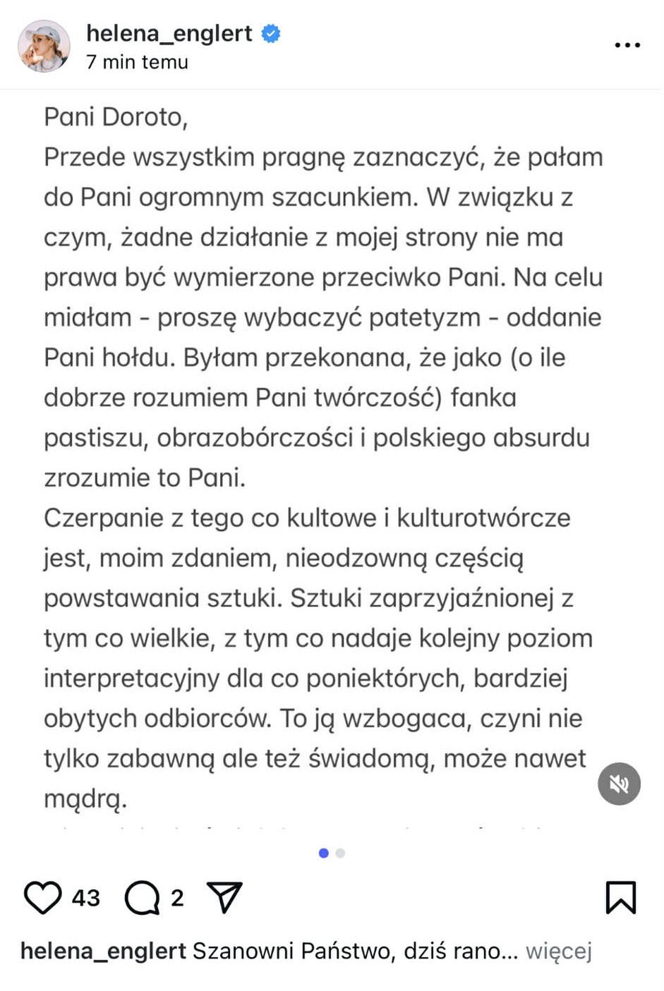 Oświadczenie Heleny Englert