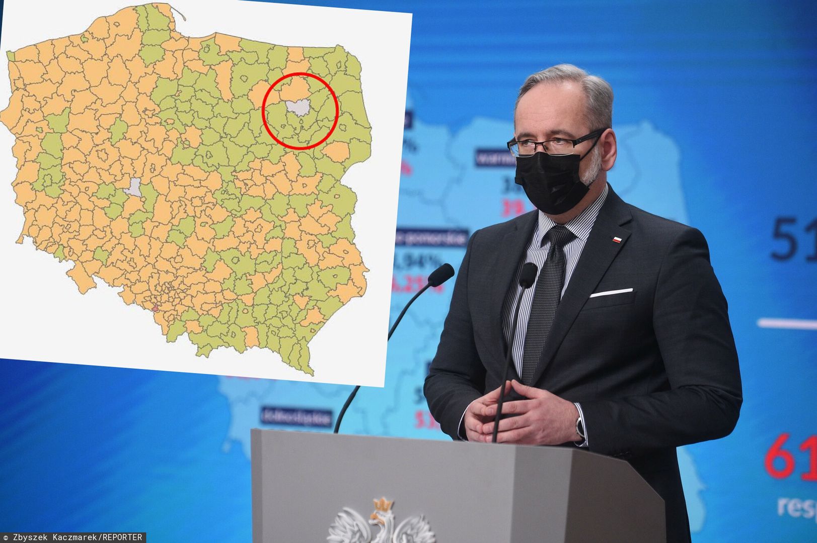 Koronawirus. W ciągu 7 ostatnich dni w powiecie kolneńskim (woj. podlaskie) nie odnotowano ani jednego przypadku zakażenia koronawirusem