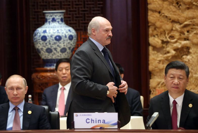 Belt And Road Forum For International Cooperation - Day TwoBEIJING, CHINA - MAY 15: (RUSSIA OUT) Russian President Vladimir Putin (L), Belarussian President Alexander Lukashenko (C) and Chinese President XI Jinping (R) attend the roundtable plenary meeting during the Belt and Road Forum for International Cooperation at the International Conference Center at Yanqi Lake on May 15, 2017 on the outskirt of Beijing, China. The Forum, running from May 14 to 15, is expected to lay the groundwork for Beijing-led infrastructure initiatives aimed at connecting China with Europe, Africa and Asia.   (Photo by Mikhail Svetlov/Getty Images)Mikhail Svetlov